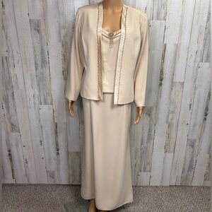 Karen Miller Elegant Cream Jacket‎ Dress